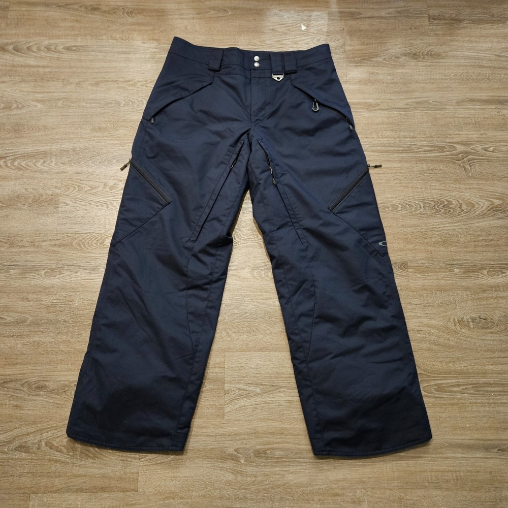 Vintage Oakley Software Snow Pants Mens L Navy Y2K‎ Ski Snowboard Cargo Baggy